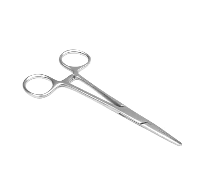 Pet Grooming Forceps 15cm, Stainless Steel Dog Cat Pet Scissors Ear Hair Clamp Fishing Scissors Tools - Comdent (Straight) Straight - PawsPlanet Australia