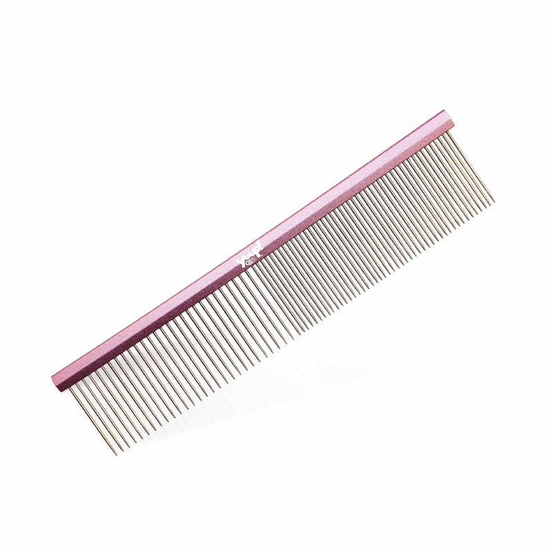 YUUP! - PINKCOMB MINI Professional Stainless Steel Wide Rounded Teeth Comb for Dogs and Cats Grooming Accessories - PawsPlanet Australia