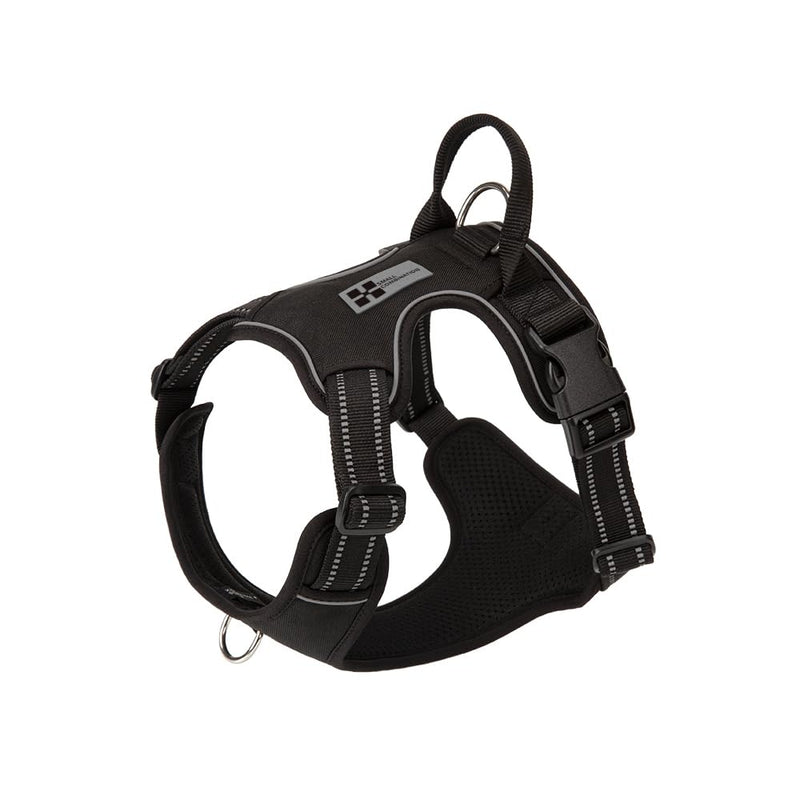 Dog Harness No Pull Vest Harness with 2 Clips Training Anti Pull Adjustable Night Reflection Safe Walking Small Medium Breed Black M (L) L