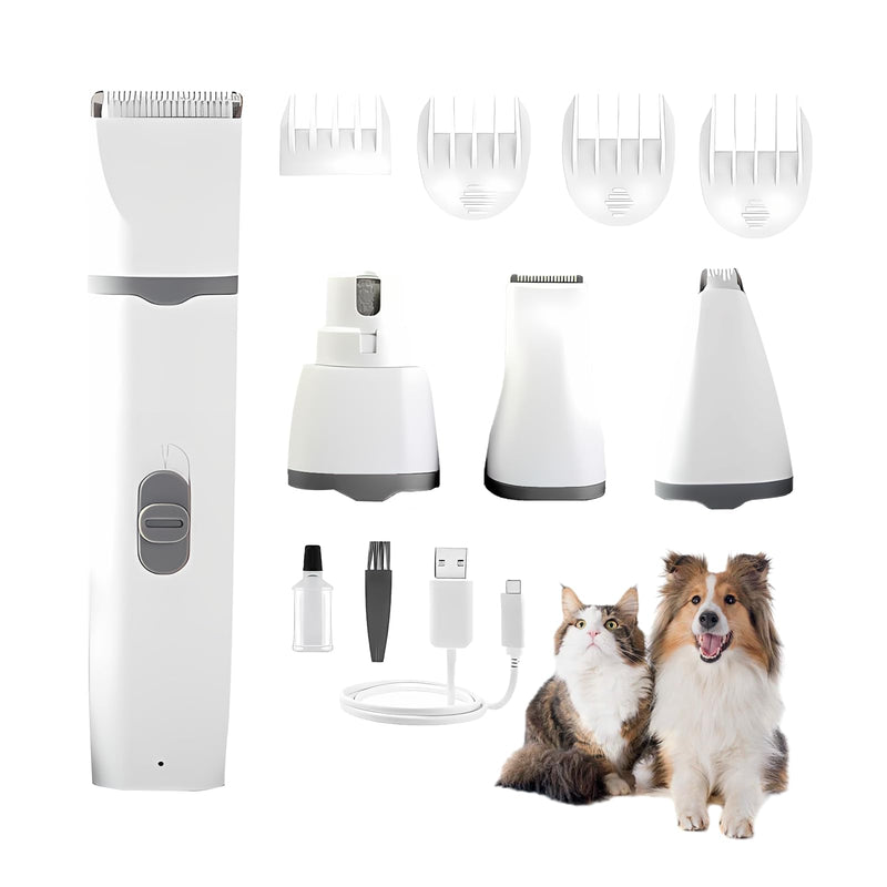 4 in 1 Dog Trimmer for Grooming Products Kit, Dog Hair Clipper