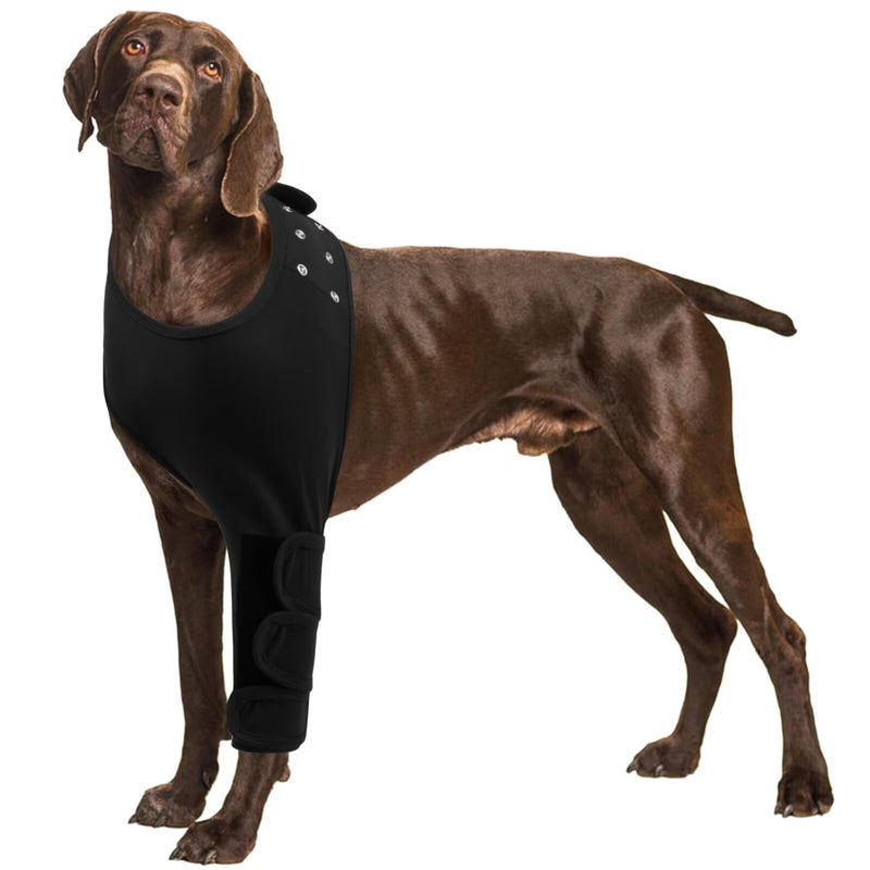 IECOii Dog Recovery Suit,Dog Leg Sleeve for Surgery,Adjustable Dog Wound Elbow Brace Protector,Dog Recovery Sleeve to Prevent Bite Licking,Dogs Protective Sleeve,Dog Post Surgery Body Suit,Black,4XL 4XL(Leg Girth:12.6"/32CM,Sleeve Length:15"/38CM) Black