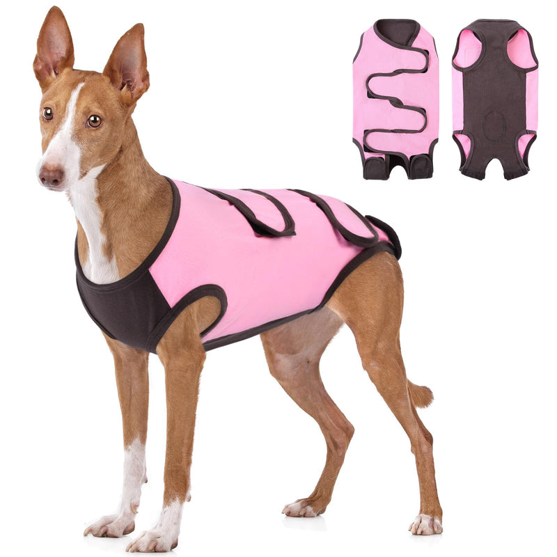 ASENKU Dog Recovery Suit for Female Male Dog, Post Surgery Dog Onesie,Medical Pet Shirt,Dog Operation Recovery Suit Spay for Small,Medium and Large Dogs, Comfortable Cone Alternative L Pink