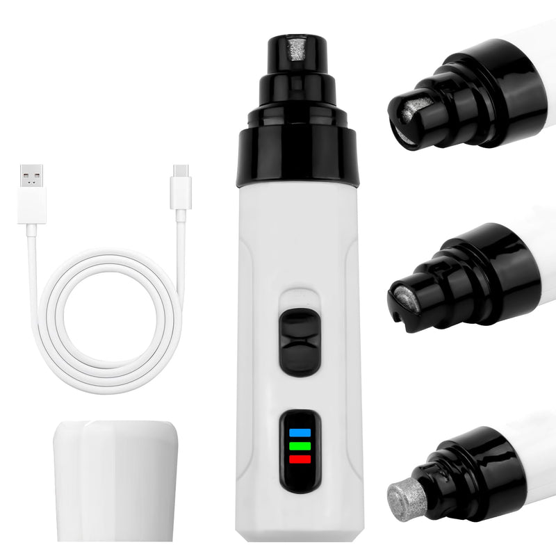 Silent Dog Nail Grinder,Electric Pet Nail Trimmer Silent Groom Pro,USB Rechargeable Dog Claw Grinders Quiet Diamond Bit Puppy Nails Clippers File Trimmer for Dogs & Cat - PawsPlanet Australia