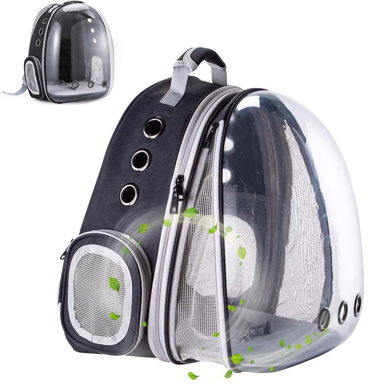 Cat Carrier Backpack, Expandable Cat Carrier Backpack, Ventilated Cat Bubble Backpack for Pet, Pet Carrier for Travel Hiking Walking Camping (Black, Front Extension) Black - PawsPlanet Australia