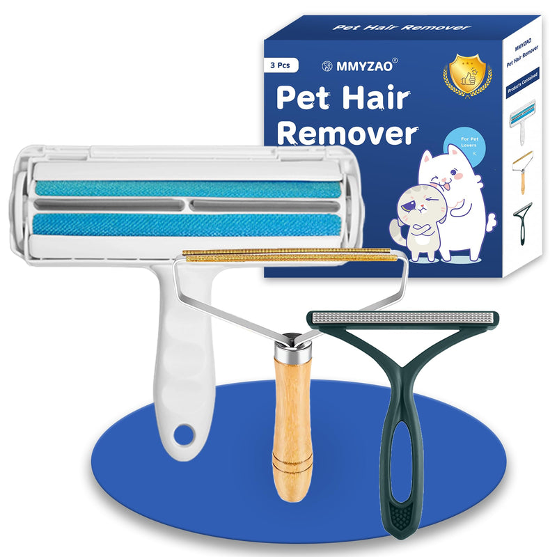 Set of 3 Pet Hair Remover Brush for Clothing, Sofa, Car, Bed, Carpet - PawsPlanet Australia