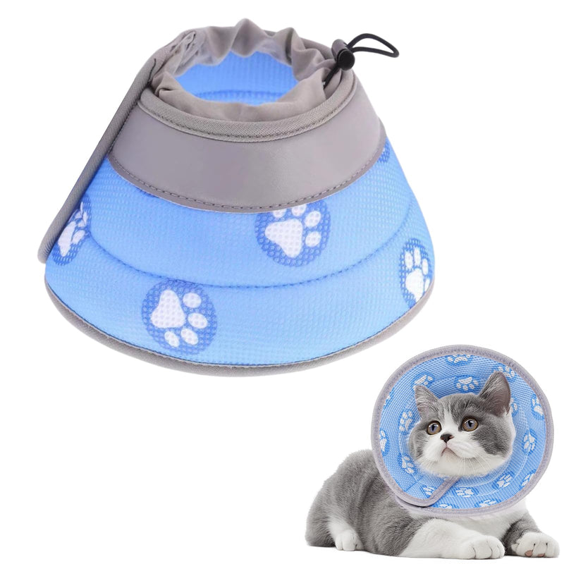 Flintronic Cat Cone Collar Soft, Adjustable Cat Recovery Collars & Cones to Stop Licking After Surgery, Pet Recovery Collar, Suitable for Pet Medical for Rehabilitation Wound Healing (M) M (Neck:15-21CM)