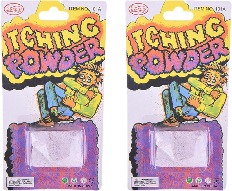 2 Pcs Purple Funny Itching Powder Safe Broken Glass Itching Powder Feminine Powders Ength of Product is 14cm and The Width is 7.5cm Easy to Carry