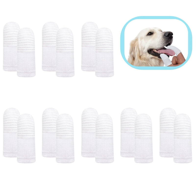 Pack of 16 Dog Toothbrushes Fingerling Reusable Toothbrush Dog Finger Cots Dog Dental Care Teeth Cleaning Pet Dog Anti-Plaque Finger Toothbrush for Dogs Cats Dental Care