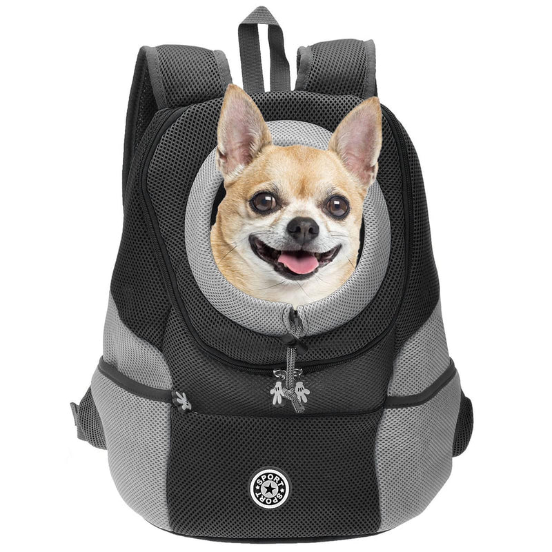 Pet Carrier Backpack for Small Dogs Cats Breathable Dog Backpack Carrier Black Dog Travel Back Pack Hands-Free Pet Backpack Carrier for Travelling Camping Hiking Cycling Outdoor Medium - PawsPlanet Australia