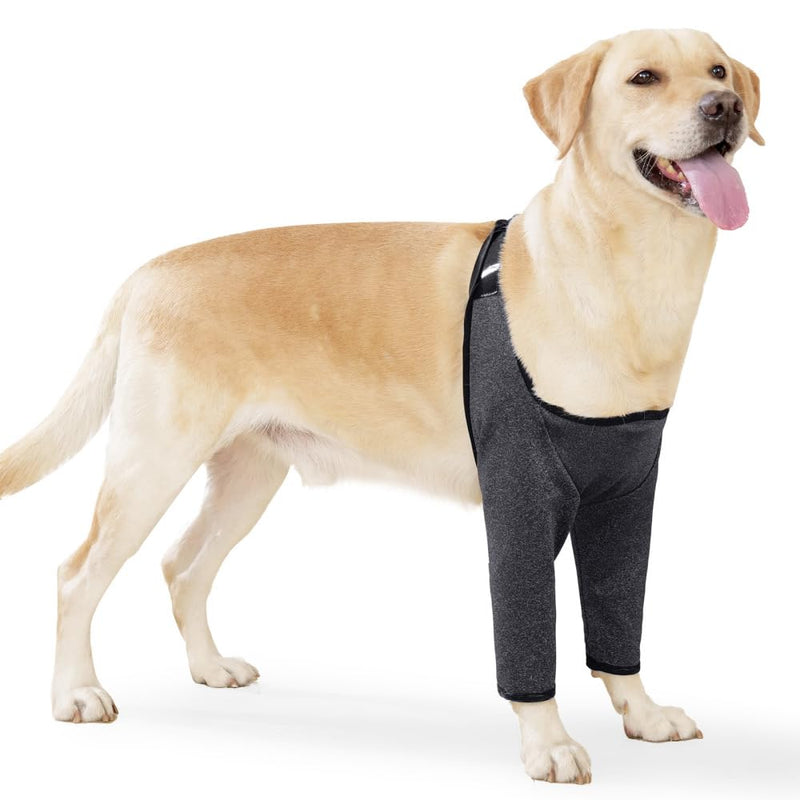 DONGKER Dog Elbow Protector, Breathable Dog Front Leg Surgery Recovery Sleeves With Magic Stickers for Pet Front Leg Injury Recover Sprains XXXL