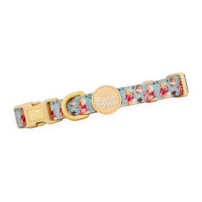 Pawsome Paws Boutique Winnie the Pooh Large Adjustable Disney Collar with Soft Lining and Secure D-Ring - PawsPlanet Australia