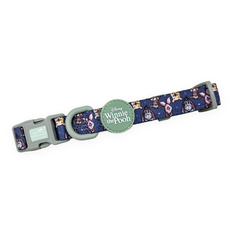 Pawsome Paws Boutique Winnie + Friends Small Adjustable Disney Collar with Soft Lining and Secure D-Ring - PawsPlanet Australia