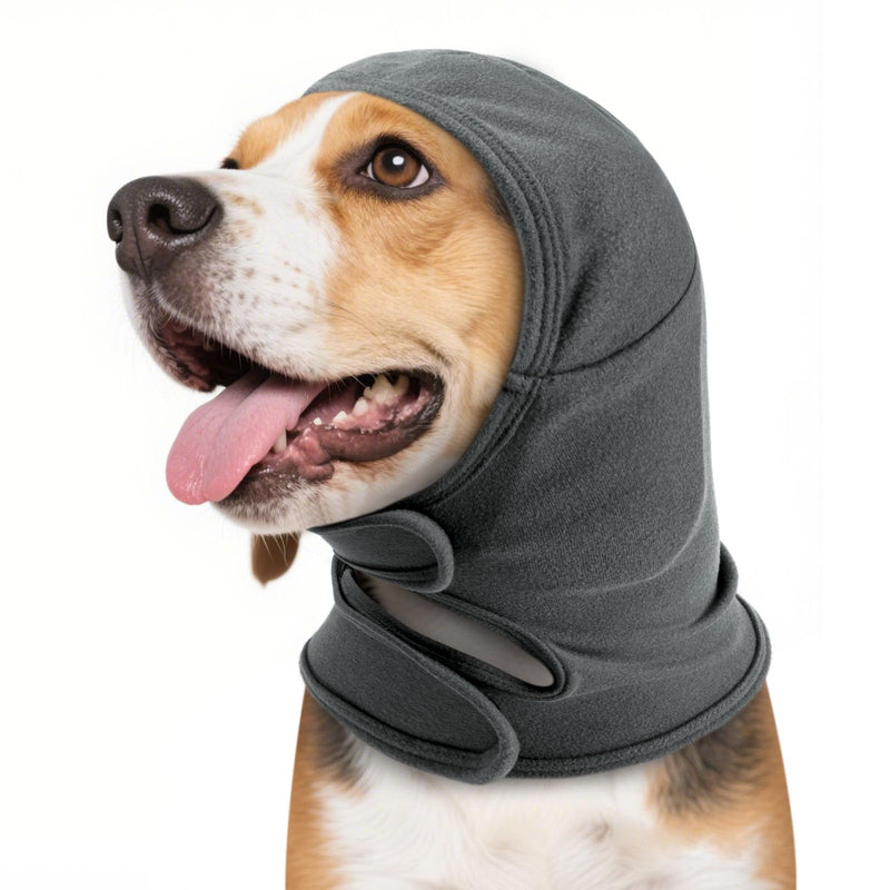 IECOii Dog Snood Ear Protectors,Dog Ear Cover,Dogs Ears Muffs Noise Protection,Dogs EarDefenders,Pet EarHeadband Muffs No Shake Head Wraps for EarHematoma Grooming Firework Force Drying,Grey,S Small（Neck circumference:11.8") Grey