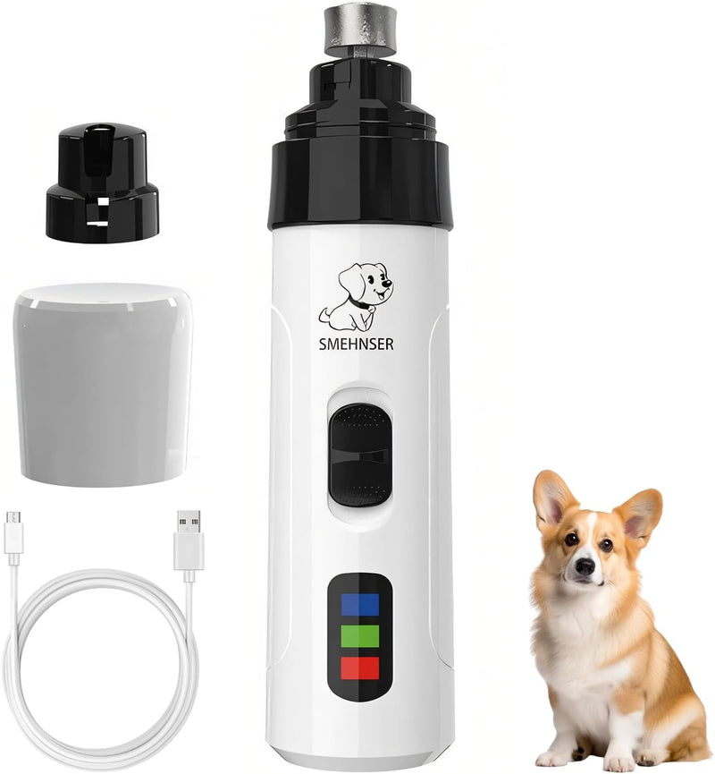 Dog Nail Grinders – Silent Groom Pro Electric Dog Nail Trimmer, USB-C Rechargeable Dog Claw Clippers with 2 Grinding Heads, Low Noise Dogs Nail File for Small, Medium & Large Breed Dogs and Cats - PawsPlanet Australia