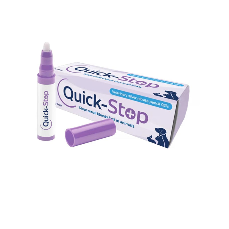 Bray Quick-Stop Silver Nitrate Styptic Pencil (x 1) – 95% Silver Nitrate for Pets – Stops Bleeding Fast – For Minor Cuts, Wounds, Nail Trims – Reusable Haemostatic Applicator for Dogs & Cats