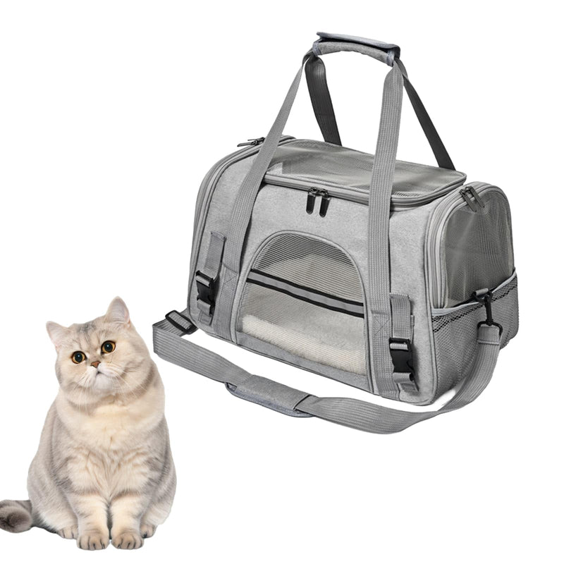 Cat Carrier Bag Dog Pet Transport Bag with Blanket, Portable Soft Bag Cat Transport Carrier, Airline Approved Foldable Medium Small Puppy Kittten Pet Travel Carrier - PawsPlanet Australia