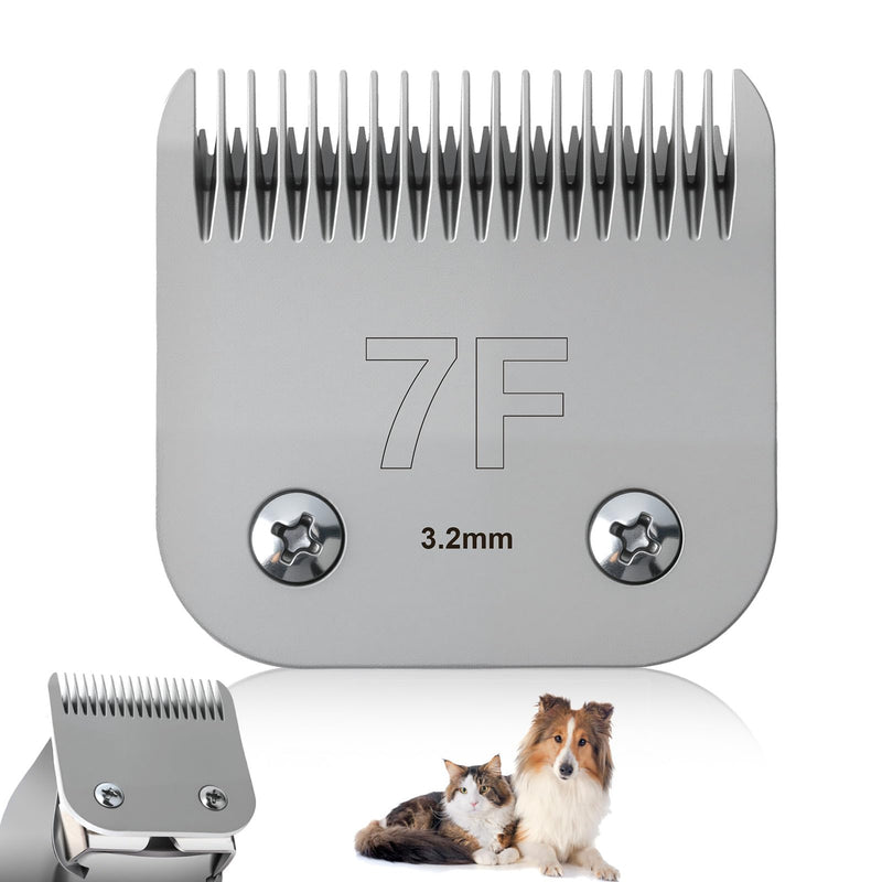 7F 3.2mm Steel Detachable Pet Clipper Blade, Professional Pet Clipper Blades, Compatible with Most Andis, Oster, Wahl, Conair, Sharp, Hardness Made of Steel - PawsPlanet Australia