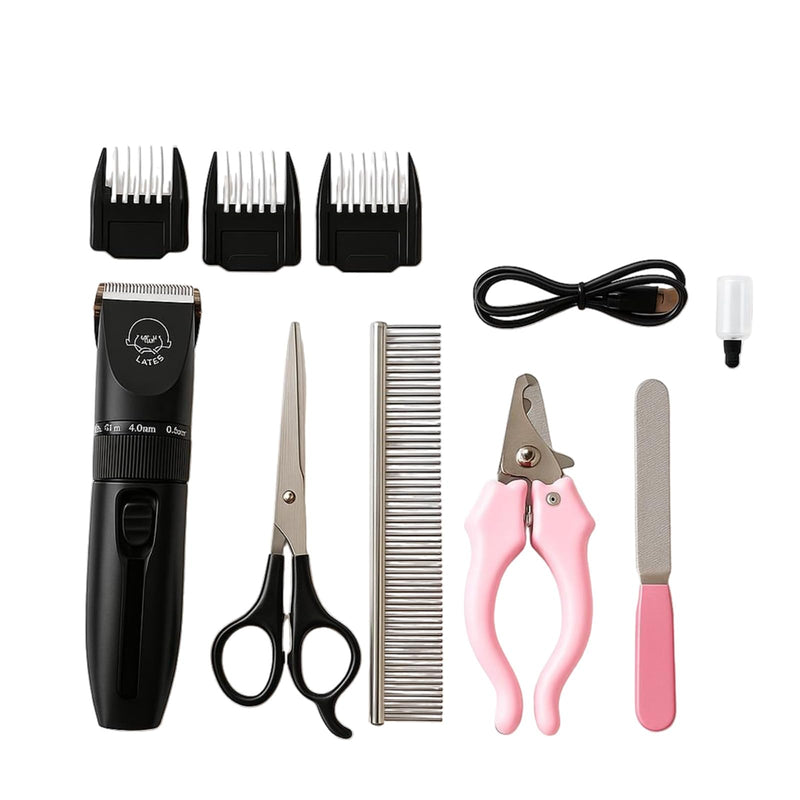 Pet Grooming Kit, Ceramic Blades, Easy and Comfortable Grooming, All-in-One Dog Clippers for Grooming, Easy to Maintain, Versatile, LED Display, Long Lasting Battery, Precision Cutting - PawsPlanet Australia