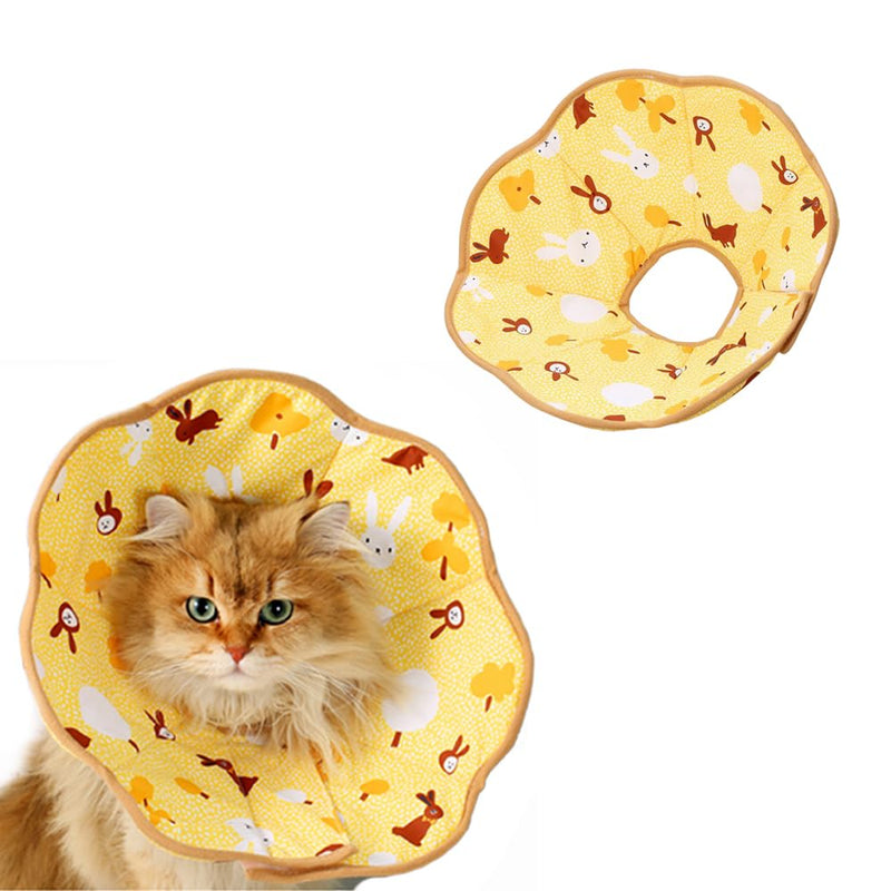 Cute soft cone for cats, easy to clean cat recovery collar, adjustable soft cat cone, cats cones to stop licking, suitable for postoperative care and daily use (18-21cm neck circumference).