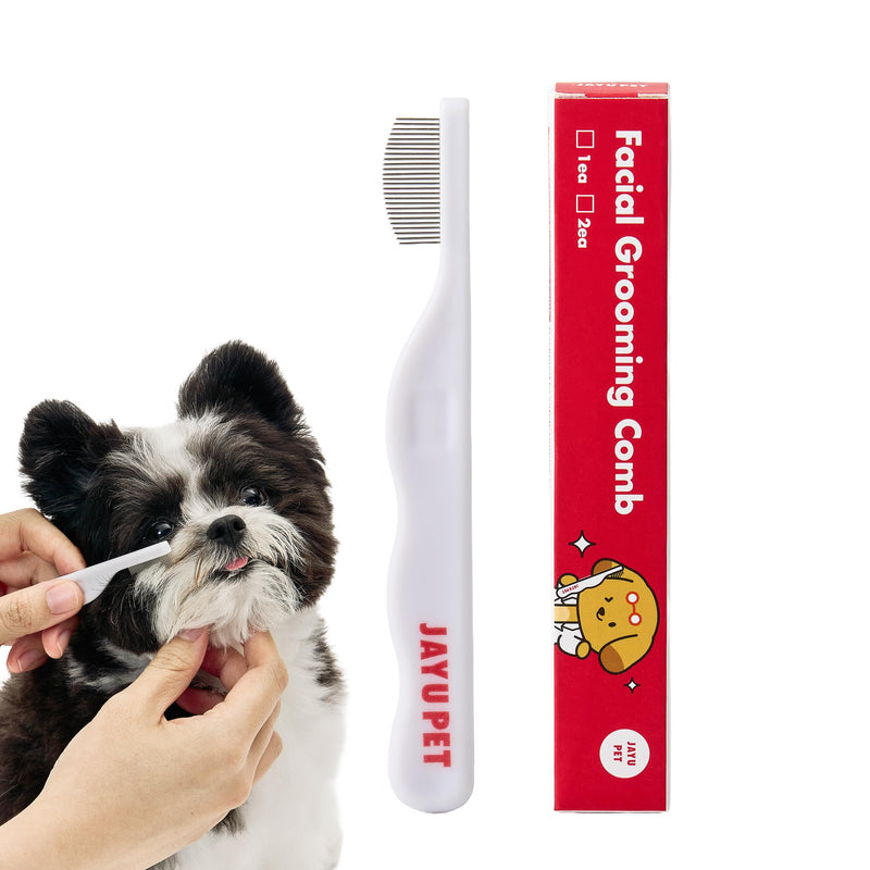 JAYU PET Facial Grooming Comb - Dog Eye Combs, Stress-free Tear Stain Remover for Dogs & Cats, Pet Facial Brush, Cat Grooming Kit, Stainless Steel Deshedding Comb 1ea - PawsPlanet Australia