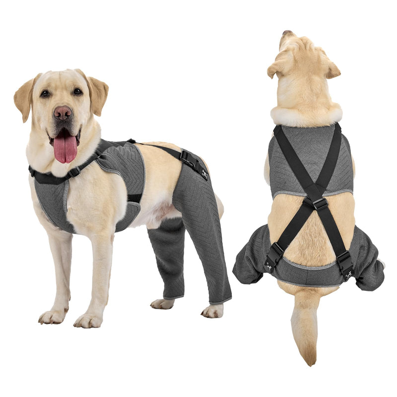 Arblina Hind Leg Sleeves for Post-operation Recovery, Upgraded Anti-Slip Dog Surgery Recovery Suit, Adjustable Dog Full Body Surgery Suit for Medium & Large Dogs, M