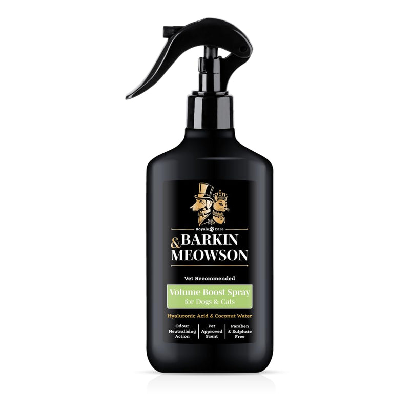 Barkin & Meowson Volume Boost Spray for Dogs & Cats 350ml / 11.83 fl.oz - Hyaluronic Acid & Coconut Water, Pet-Friendly Scent