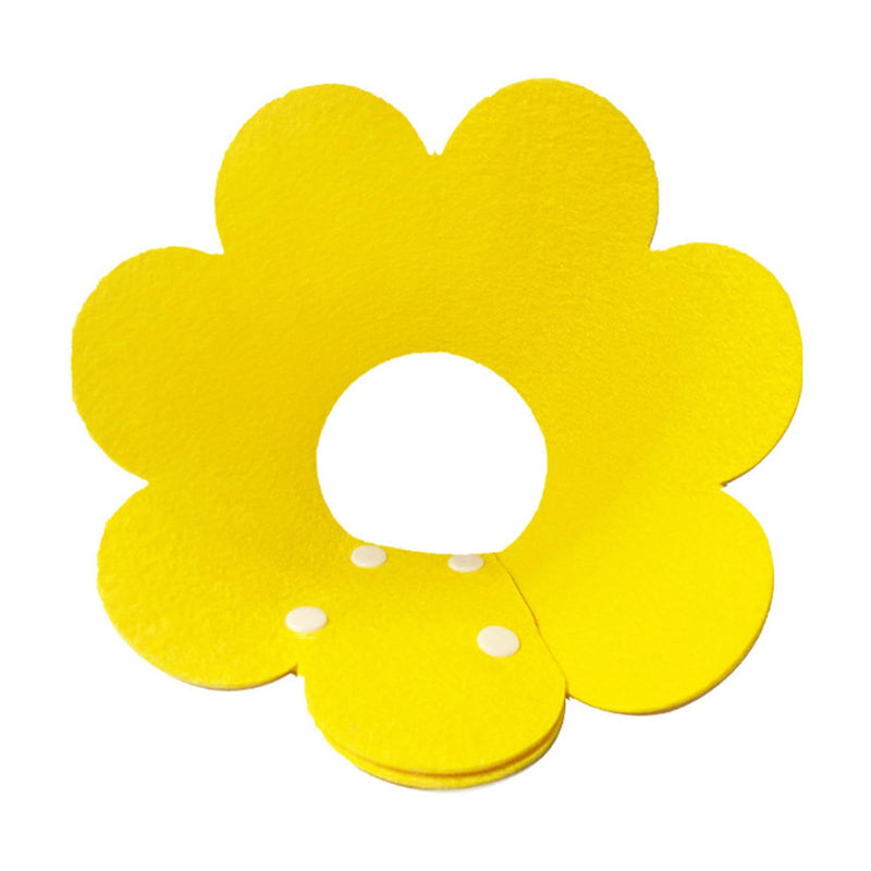 Adjustable Cat Recovery Collar, Soft Elizabethan Protective Cone for Cats After Surgery, Cute Sunflower Design, Comfortable Skin-Friendly EVA Collar to Prevent Licking Wounds (Fits 17-27cm Neck)