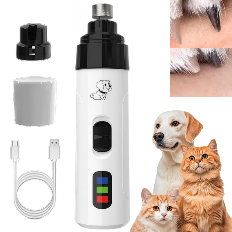 Electric Dog Nail Grinder & Cat Nail Clippers with Safety Guard-USB-C Rechargeable,Silent Groom P/ro,Low Noise Dog Nail File & Paw Tr/immer for Small, Medium,Large Breed Dogs-Dog Grooming Tool