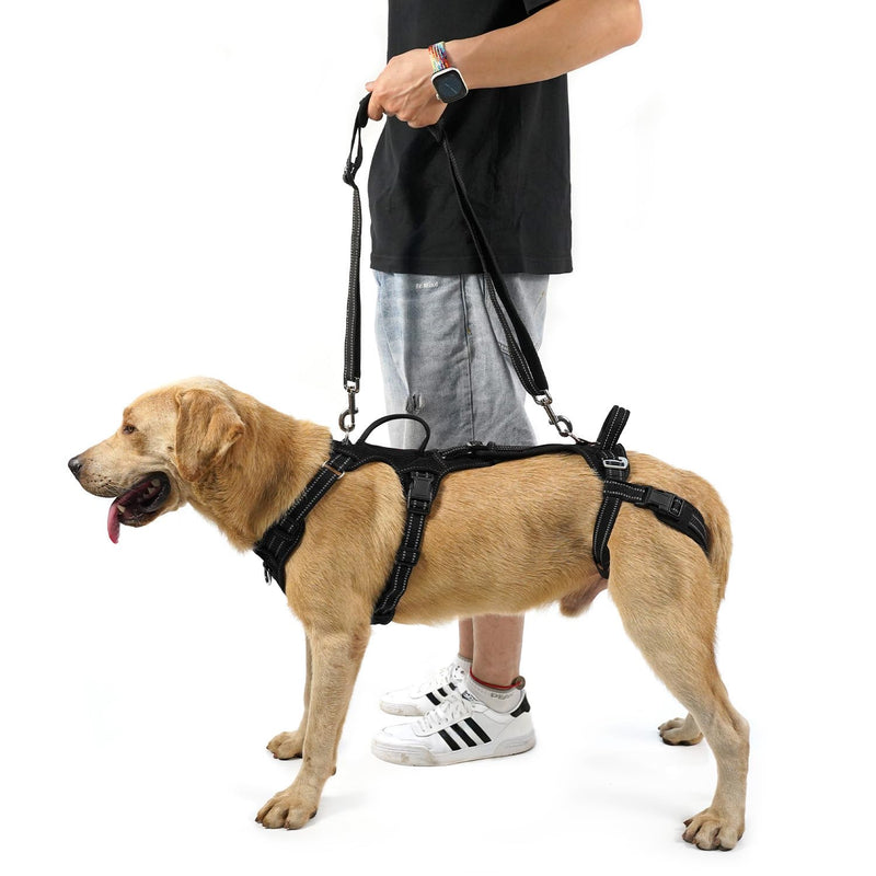 COODEO Mobility Dog Lift Harness, Support Sling & Walking Sling for Dogs, Pet Rear Leg Rehabilitation Support Vest, Dog Carrier for Senior Dogs with Joint Injuries, Arthritis, Up Stair (Black, XL) Black