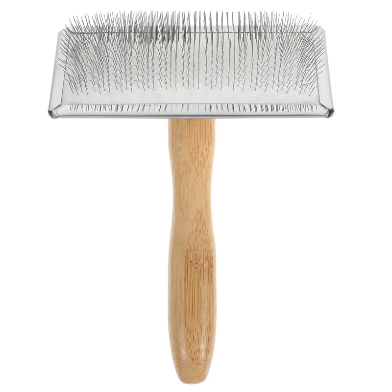 Versatile Wool Comb with Ergonomic Bamboo Handle, Quick Felting and Carding for Wool, Pet Care, Suitable for Craft Projects and Animal Fur Care