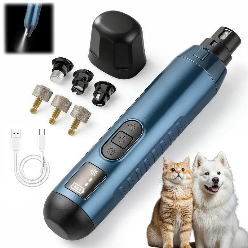 Dog Nail Grinders for Dogs Claws, Silent Groom Pro Dog Nail Trimmer with LED Light & 5 Speeds, Quiet & Efficient Pet Grooming for Dogs and Cats - PawsPlanet Australia