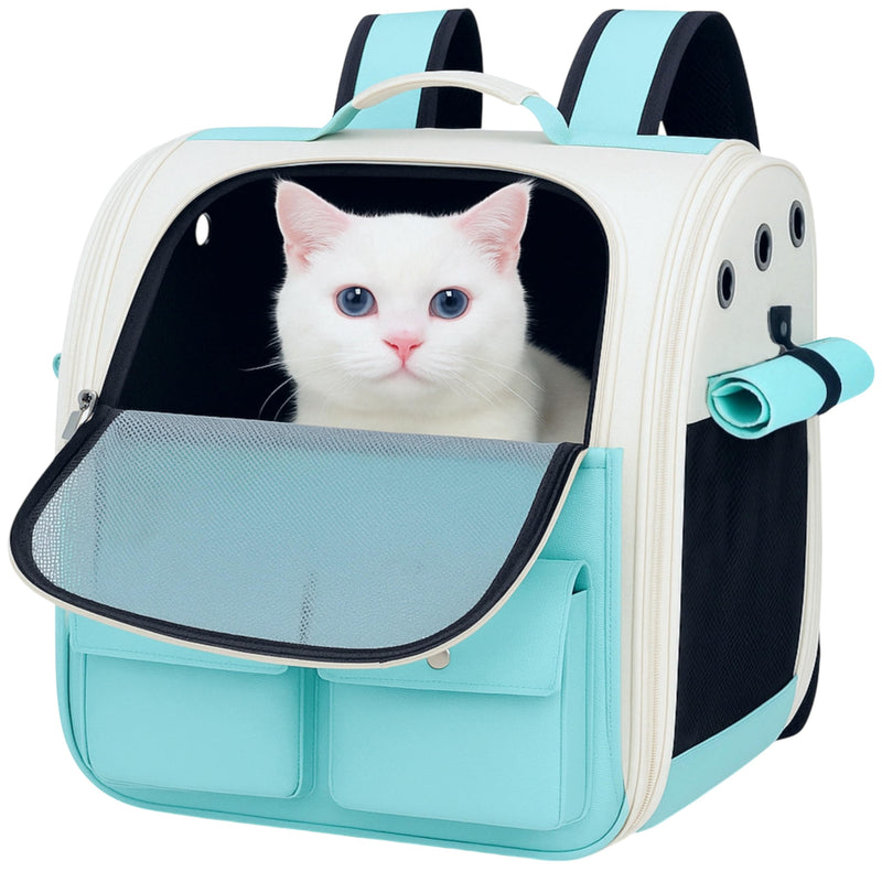 Cat Backpack - Cat Carrier Backpack Pet Carrier Bag Rucksack Back Travel Small Dog Puppy Carriers Collapsible Box Carry Cage Bags For Travel Kitten Cute Walking Bags For Travelling Pet Bag Soft - PawsPlanet Australia