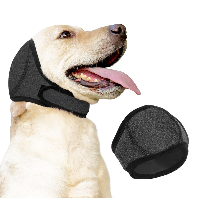 Dog Snood Swim Ear Protectors, Adjustable Dog Ear Muffs Noise Protection, Quiet Ears for Dogs for Noise Canceling, Anxiety Relief, Swimming,Grooming(Gray, S)
