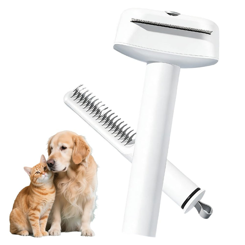 3 in 1 Cat Brush Dog Brush, Multifunctional Cat Comb Removes Loose Hair/Undercoat/Mats, for Long Hair, Short Hair, Density, Curly, Fine Pet Fur - PawsPlanet Australia