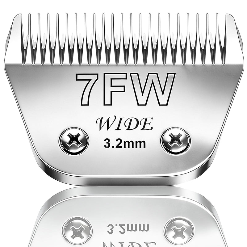 AUDOC 7FW Wide Blade Pet Grooming Clipper Blades for Andis,Oster A5,Wahl km10 Clippers