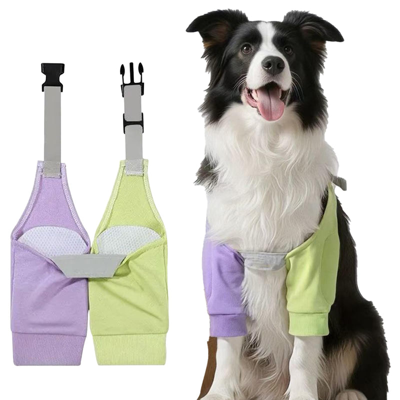 Fashion Dog Leg Protectors, Dog Elbow Pads Contrast Colouring, Dogs Front Leg Braces Recovery Sleeve, Elbow Joint Protector for Medium & Large Dogs for Wound Healing and Injury Recovery