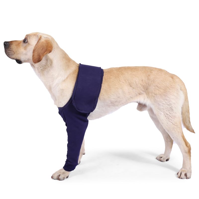 Dog Surgery Recovery Sleeve, Dog Knee Brace, Elbow Bandage Protector, Protect for Elbow Bandage Dog, Dog Surgery Recovery Cuff for Leg Wounds Protect Anti-Licking, for Front Right & Left Leg (M) M