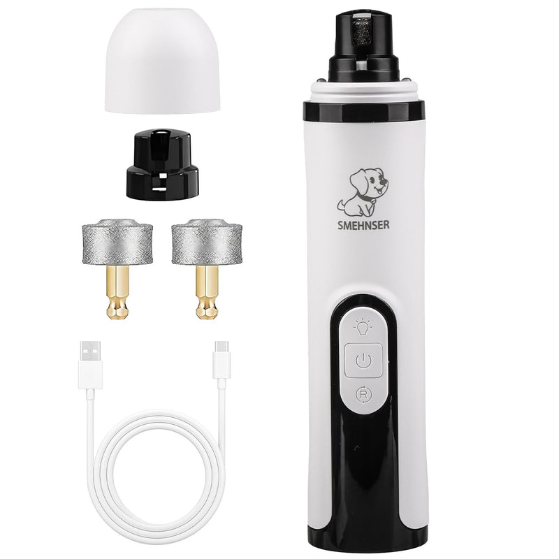 Silent Groom Pro Nail Grinder – Quiet Dog & Cat Nail Trimmer with 3-Speed Settings, Built-In LED Light, USB Rechargeable Design, Replaceable Grinding Heads, Safe and Precise Pet Grooming - PawsPlanet Australia
