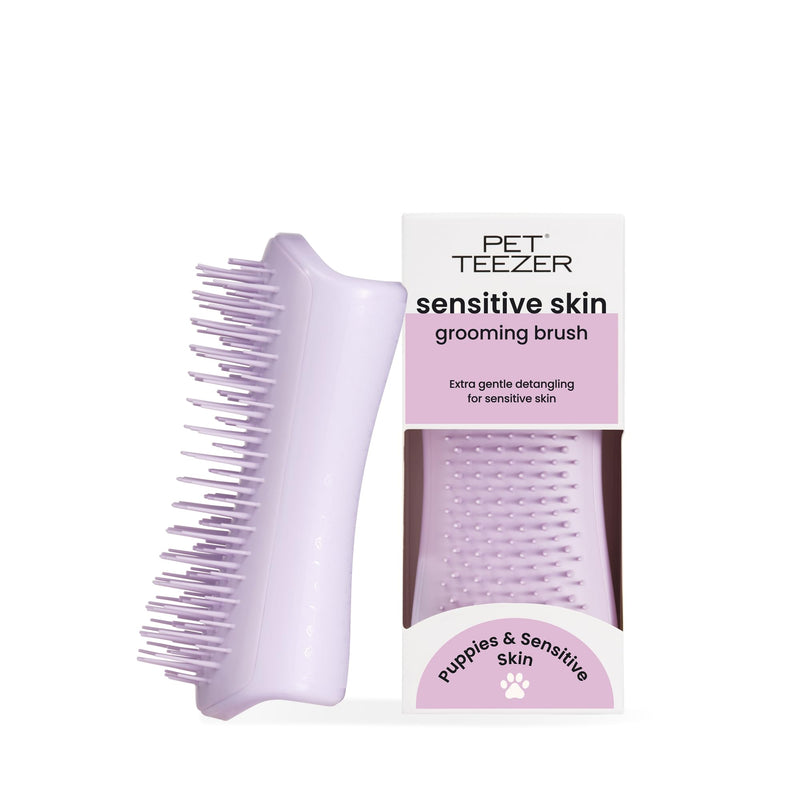 Tangle Teezer | Pet Teezer | Puppy Grooming Brush | Short, Medium Hair | Soft Bristles to Detangle Knots | Lilac