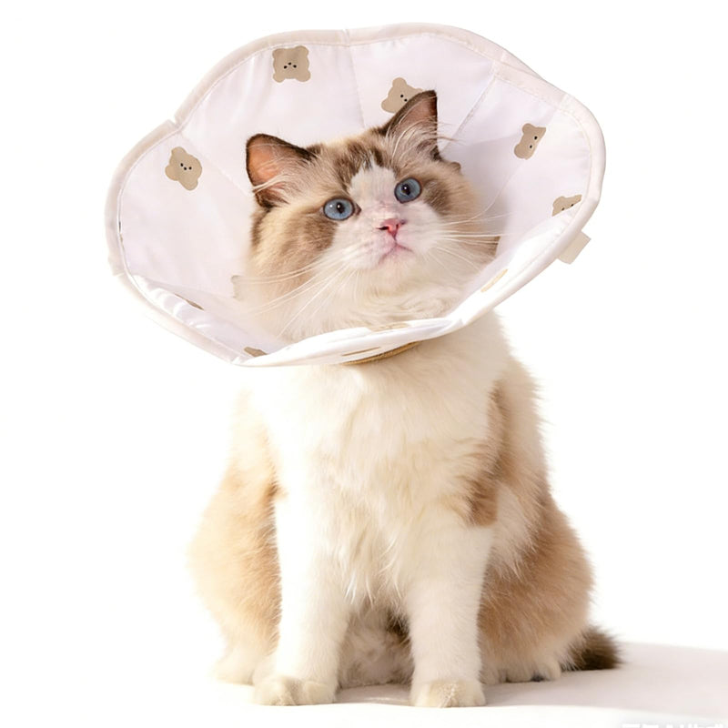 Soft Cat Cone Collar Anti,Adjustable Lightweight Cat Recovery Collar,Protective Cats Neck Cone After Surgery for Small Animal Cats Kittens Puppies After Surgery Grooming(M)