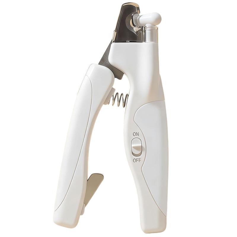 Rechargeable Cat Claw Clipper with LED Light for Dogs & Cats, Professional Trimmer Grooming Tool with Nail Trapper & Free Nail File, Pet Nail Clippers for Cat, Kitten, Puppy, Small Dog, Birds, Rabbit