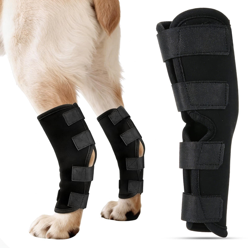 Ankle Brace for Dogs with Lick Protection, Pack of 2 Hind Leg and Front Leg Bandage for Healing Wounds, Injuries and Sprains, Size M