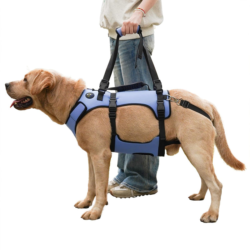 COODEO Dog Harness, Full Body Support & Recovery Sling, Adjustable & Breathable, for Senior, Disabled, Joint Injured, Arthritic & Paralyzed Dogs. (Blue, S) Blue