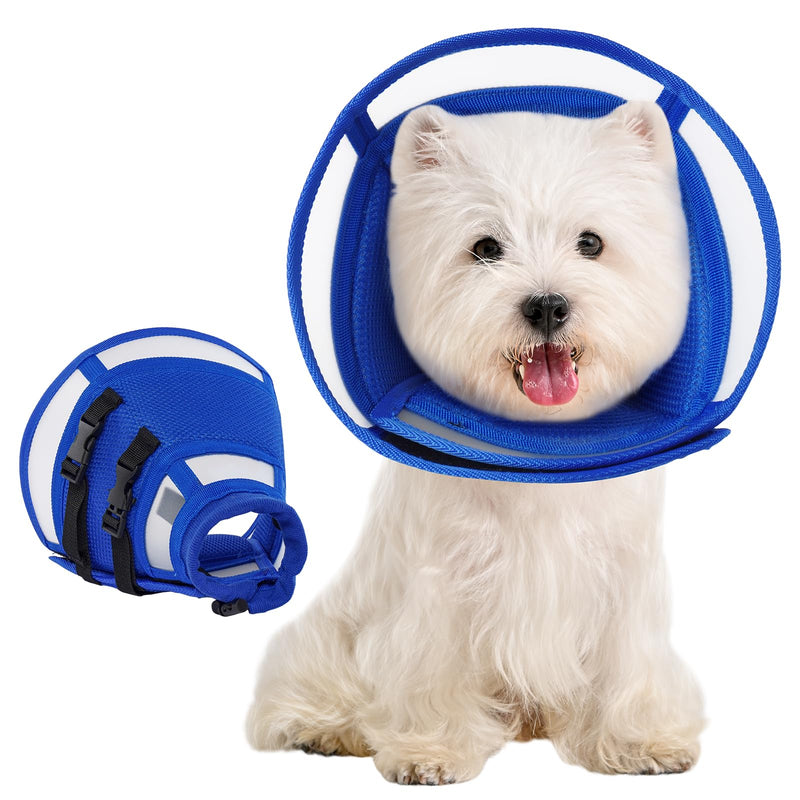 Kuoser Dog Cone Collar Soft Adjustable Post Surgery Recovery, RoyalBlue S | Collars for Dogs and Cats, Adjustable Neck Recovery Collar for Pets After Surgery Anti-Bite Lick Wound Healing Safety Blue