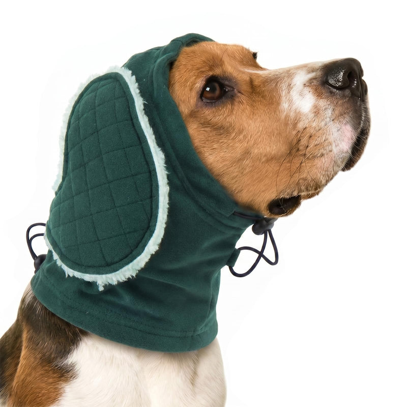 Dog Ear Protector, Soft Ear Wrap for Dogs, Protects Sensitive Ears & Prevents Scratching, Keeps Ears Clean for Long-Eared Dogs, Reduces Noise Slightly, Warm & Comfortable Daily Wear, Green L