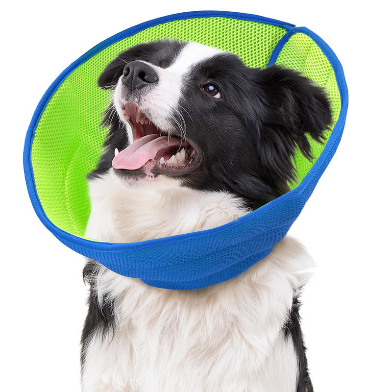 Pet Recovery Collar for Dogs, Soft L Size Recovery Dog Cone Collar, Adjustable Breathable Protective Neck Collar for Large Dogs After Surgery, Prevent Licking Wound Protection