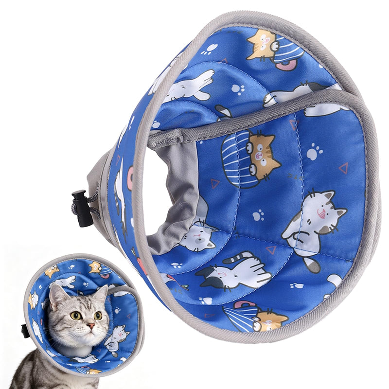 Cat Cone Collar Soft Adjustable,Cat Recovery Collars,Stop Licking After Surgery,Pet Recovery Collar,Suitable for Kittens,Small Dogs,and Puppies(M)
