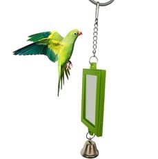 Litewoo 3-Piece Parrot Mirror Toy Hanging with Bells Bird Mirror Pendant Bird Cage Accessories for Parrot Budgie Parakeet Cockatiel Conure Lovebird Caique Lorikeet Finch Canary Cockatoo Square - 3 Pieces - PawsPlanet Australia