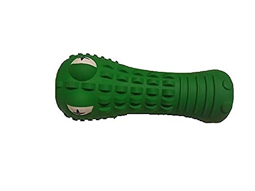 JAKStuff - Alligator Squeaky Toy for Dogs - Aggressive chewers - Medium & Large Breeds - Durable Natural Rubber - Built in Dental Brush - PawsPlanet Australia