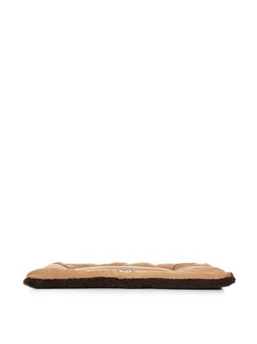 [Australia] - PET LIFE 'Eco-Paw' Reversible Eco-Friendly Recyclabled Polyfill Fashion Designer Pet Dog Bed Mat Lounge Brown And Cocoa Large 